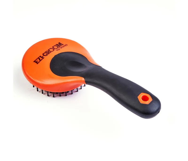 Shires EZI-GROOM Grip Mane and Tail Brush in Orange